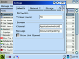 preferences, network tab
